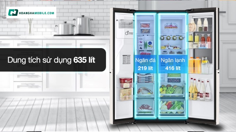 Dung tích lớn và tiết kiệm điện Dung tích lớn và tiết kiệm điện