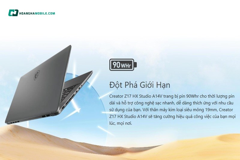 Thời lượng pin ổn định cho công việc di động. Thời lượng pin ổn định cho công việc di động.