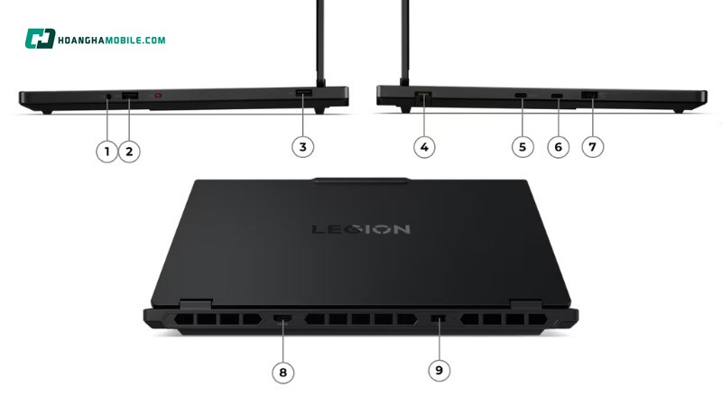 Kết nối tiên tiến của laptop Lenovo Legion 5 15AHP10 (83M0002XVN) giúp mở rộng không giới hạn