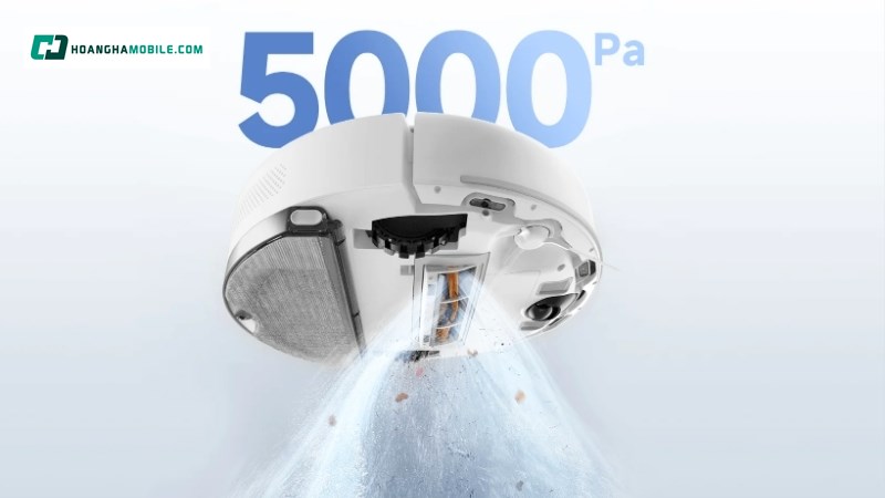 Lực hút mạnh mẽ lên đến 5.000 Pa Lực hút mạnh mẽ lên đến 5.000 Pa