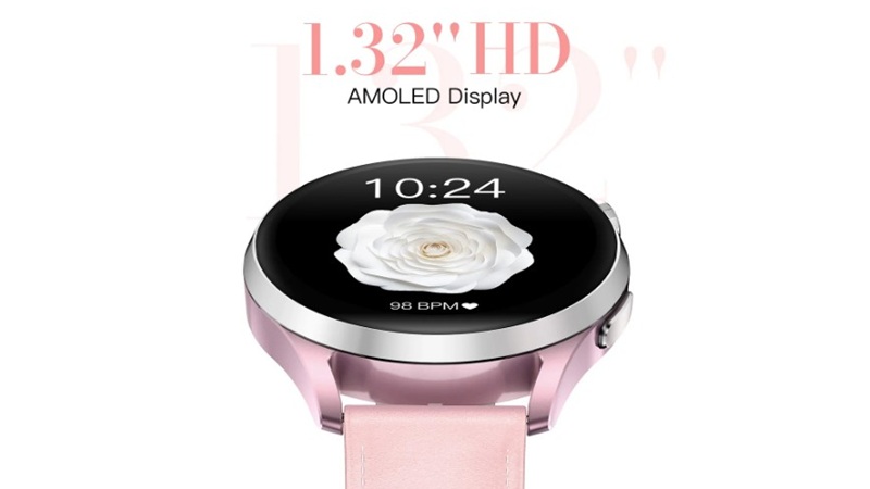 Màn hình AMOLED kích thước 1.32 inch. Màn hình AMOLED kích thước 1.32 inch.