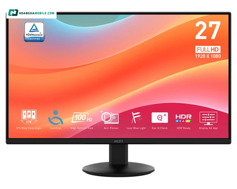 Màn hình MSI PRO MP272L nổi bật trong phân khúc màn hình máy tính tầm giá thấp với thiết kế hiện đại và loạt tính năng tối ưu Màn hình MSI PRO MP272L nổi bật trong phân khúc màn hình máy tính tầm giá thấp với thiết kế hiện đại và loạt tính năng tối ưu