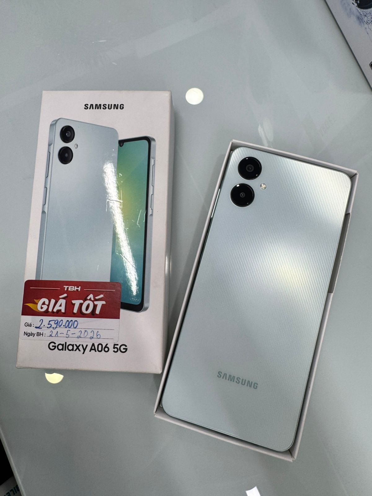 ĐTDĐ Samsung A06 5G, SM-A066B/DS,4+128 Xanh - Cũ