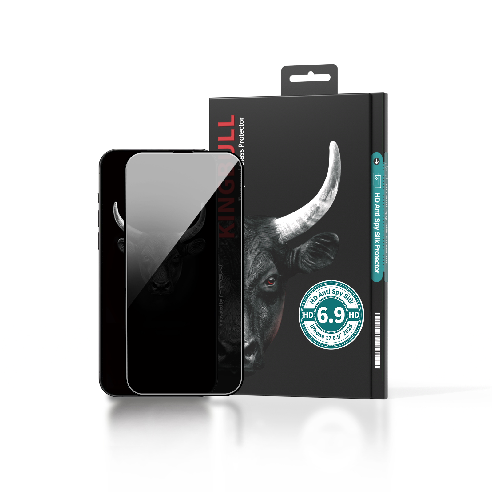 Dán Cường Lực Chống Nhìn Trộm Mipow Kingbull HD Anti-Spy iPhone 17 Pro Max