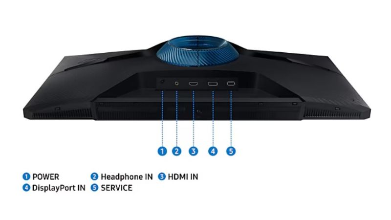 Màn hình Samsung Odyssey G3 G30D LS27DG302EEXXV được trang bị các cổng kết nối phổ biến