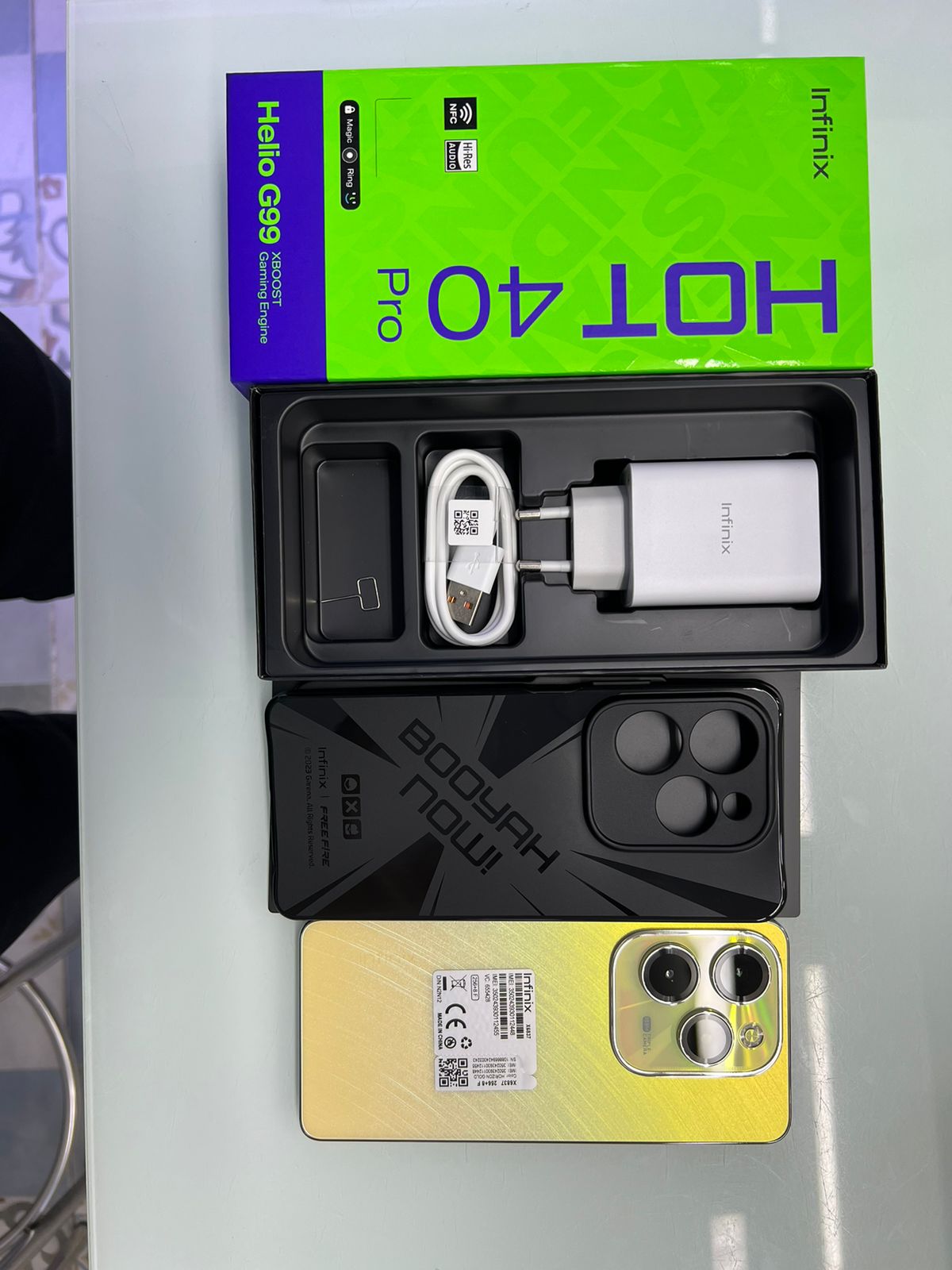 Điện thoại di động Infinix X6837 (INFINIX HOT 40 Pro 256+8), Vàng Kim Tinh