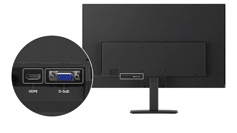 Màn hình Samsung LS27D300GAEXXV được trang bị hệ thống kết nối đa dạng