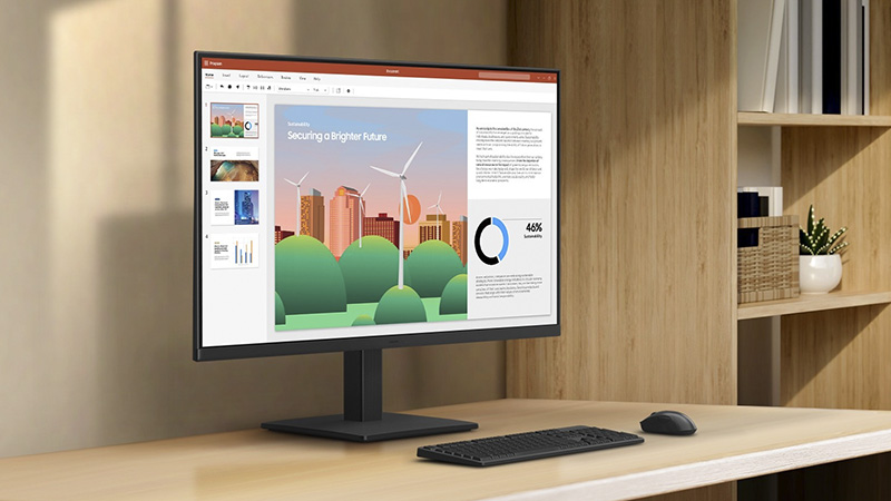 Màn hình Samsung LS27D300GAEXXV với kích thước lớn, màu sắc hiển thị rực rỡ