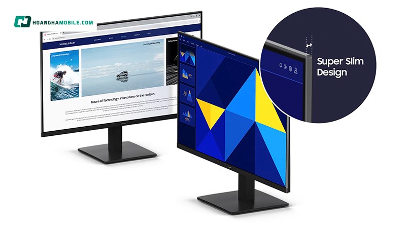 Thiết kế viền mỏng, phù hợp với không gian làm việc hiện đại của màn hình Samsung LS27D300GAEXXV Thiết kế viền mỏng, phù hợp với không gian làm việc hiện đại của màn hình Samsung LS27D300GAEXXV