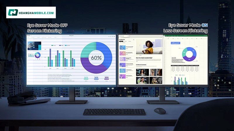 Màn hình Samsung LS27D300GAEXXV được trang bị chế độ bảo vệ mắt và giảm nháy màn hình Màn hình Samsung LS27D300GAEXXV được trang bị chế độ bảo vệ mắt và giảm nháy màn hình