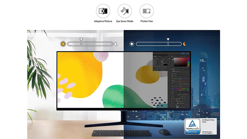 Chế độ bảo vệ mắt và Giảm nháy. Chế độ bảo vệ mắt và Giảm nháy.