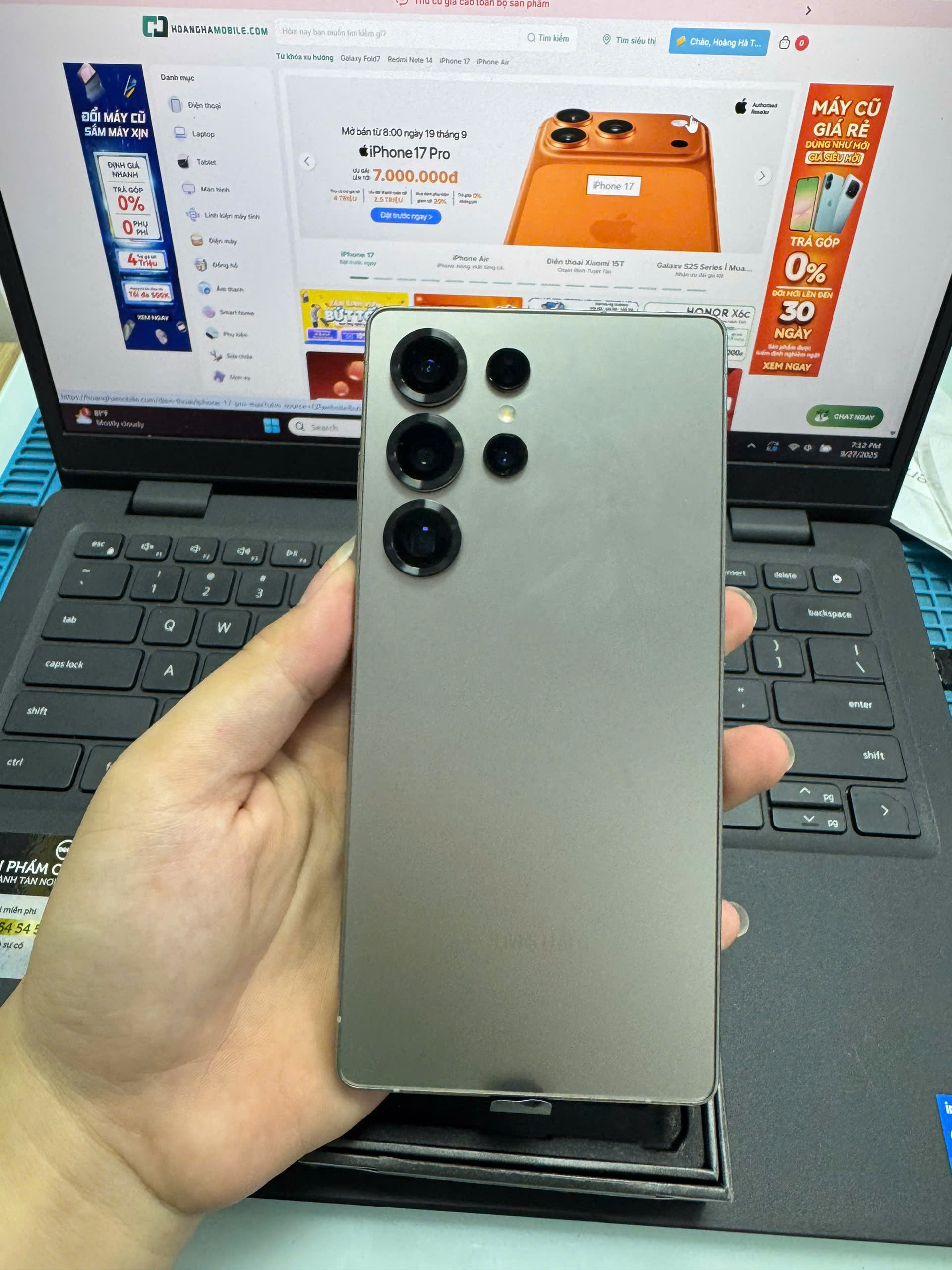 ĐTDĐ Samsung S25 Ultra SM-S938B/DS,256GB, Xám, SM-S938BZTBXXV