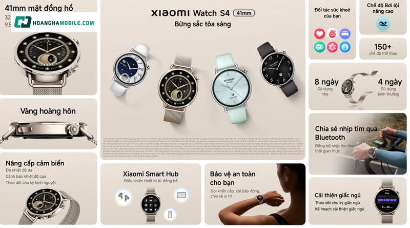 Xiaomi Watch S4 41mm tích hợp hơn 150 chế độ luyện tập chuyên nghiệp Xiaomi Watch S4 41mm tích hợp hơn 150 chế độ luyện tập chuyên nghiệp