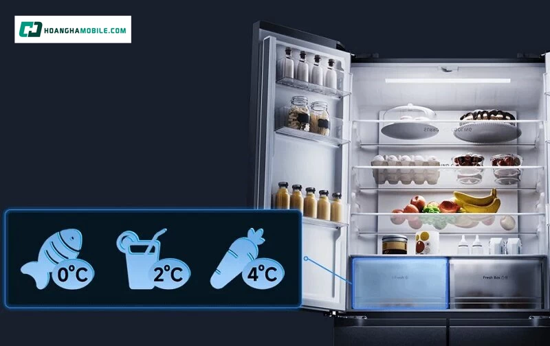 Tính năng vùng nhiệt độ tùy chỉnh trên tủ lạnh Multi Door Xiaomi Mijia Inverter 510 lít MRC51HMPAVN - Linh hoạt cho từng loại thực phẩm Tính năng vùng nhiệt độ tùy chỉnh trên tủ lạnh Multi Door Xiaomi Mijia Inverter 510 lít MRC51HMPAVN - Linh hoạt cho từng loại thực phẩm