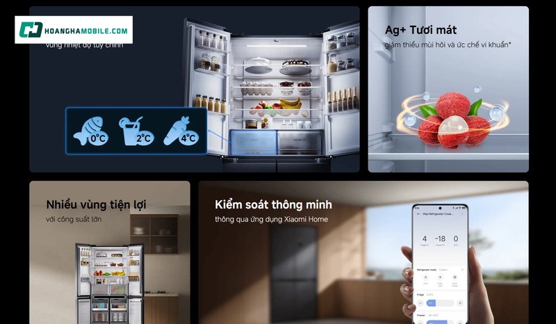 Công nghệ Nano Fresh Ag+ trên tủ lạnh Multi Door Xiaomi Mijia Inverter 510 lít MRC51HMPAVN - Kháng khuẩn, khử mùi hiệu quả Công nghệ Nano Fresh Ag+ trên tủ lạnh Multi Door Xiaomi Mijia Inverter 510 lít MRC51HMPAVN - Kháng khuẩn, khử mùi hiệu quả