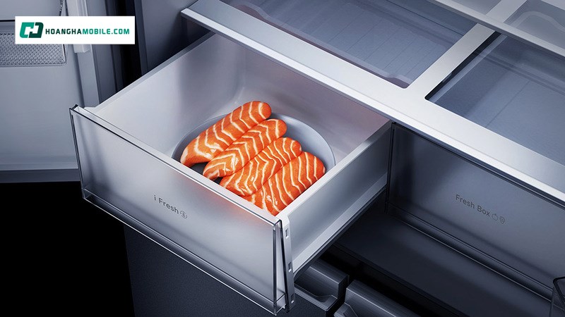 Tính năng ngăn đông mềm iFresh trên tủ lạnh Multi Door Xiaomi Mijia Inverter 510 lít MRC51HMPAVN - Bảo quản thịt cá không cần rã đông Tính năng ngăn đông mềm iFresh trên tủ lạnh Multi Door Xiaomi Mijia Inverter 510 lít MRC51HMPAVN - Bảo quản thịt cá không cần rã đông