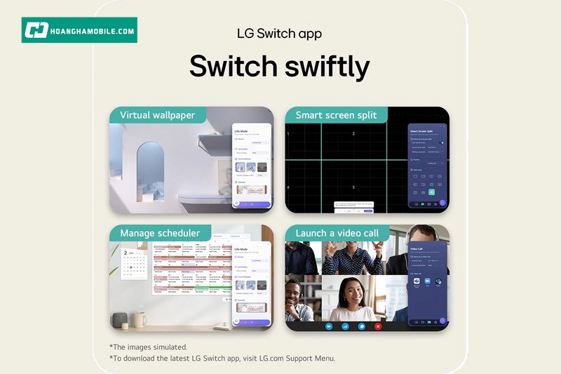 Tính năng hiệu quả chia màn hình công việc. Tính năng hiệu quả chia màn hình công việc.