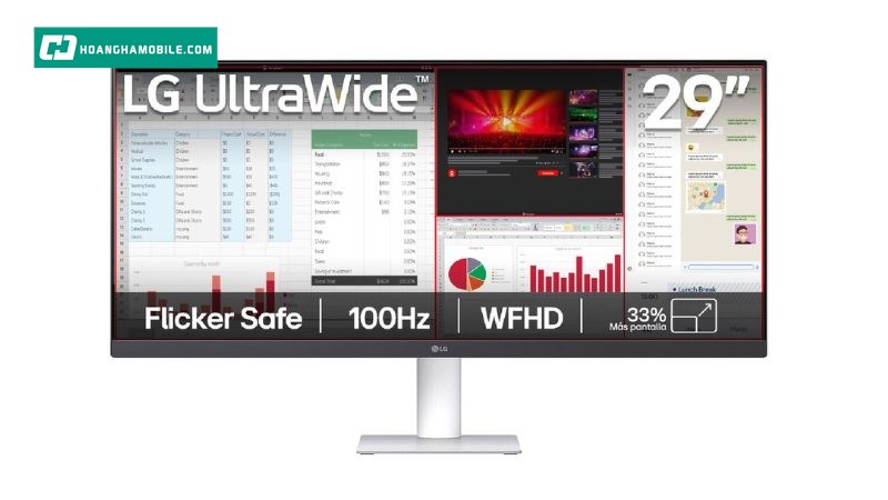Thiết kế màn hình rộng 29 inch. Thiết kế màn hình rộng 29 inch.