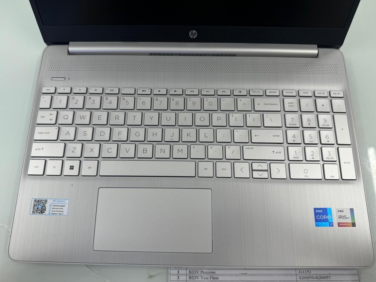 Máy tính xách tay HP 15s-fq5159TU-7C0S0PA, Core i7-1255U,8GB RAM,256GB SSD,Intel Graphics,15.6FHD - TBH