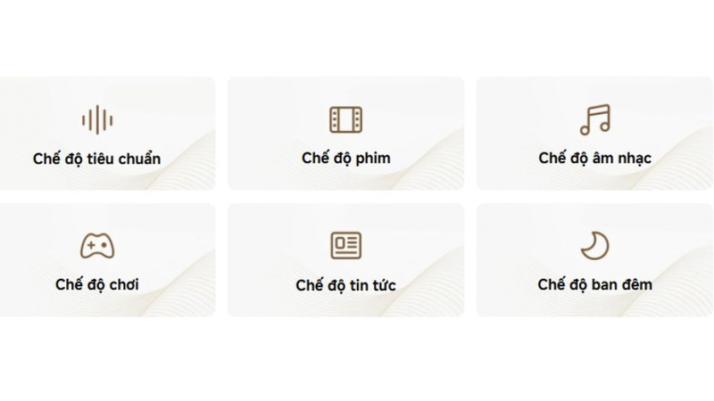 Tùy chỉnh linh hoạt với 6 chế độ âm thanh.
