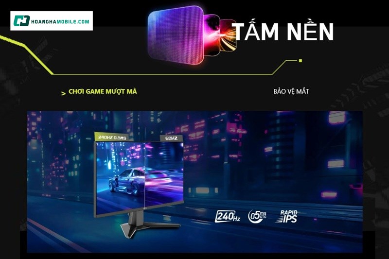 Sở hữu tần số quét 240Hz. Sở hữu tần số quét 240Hz.