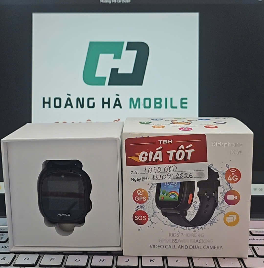 Điện thoại thông minh đeo tay trẻ em myALO Kidsphone K64, màu đen - TBH