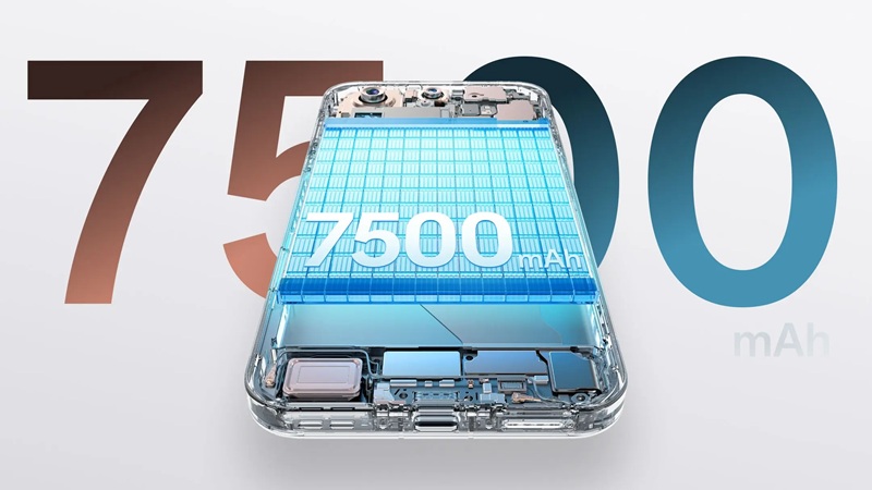 OPPO Find X9 nổi bật với viên pin 7.500mAh.