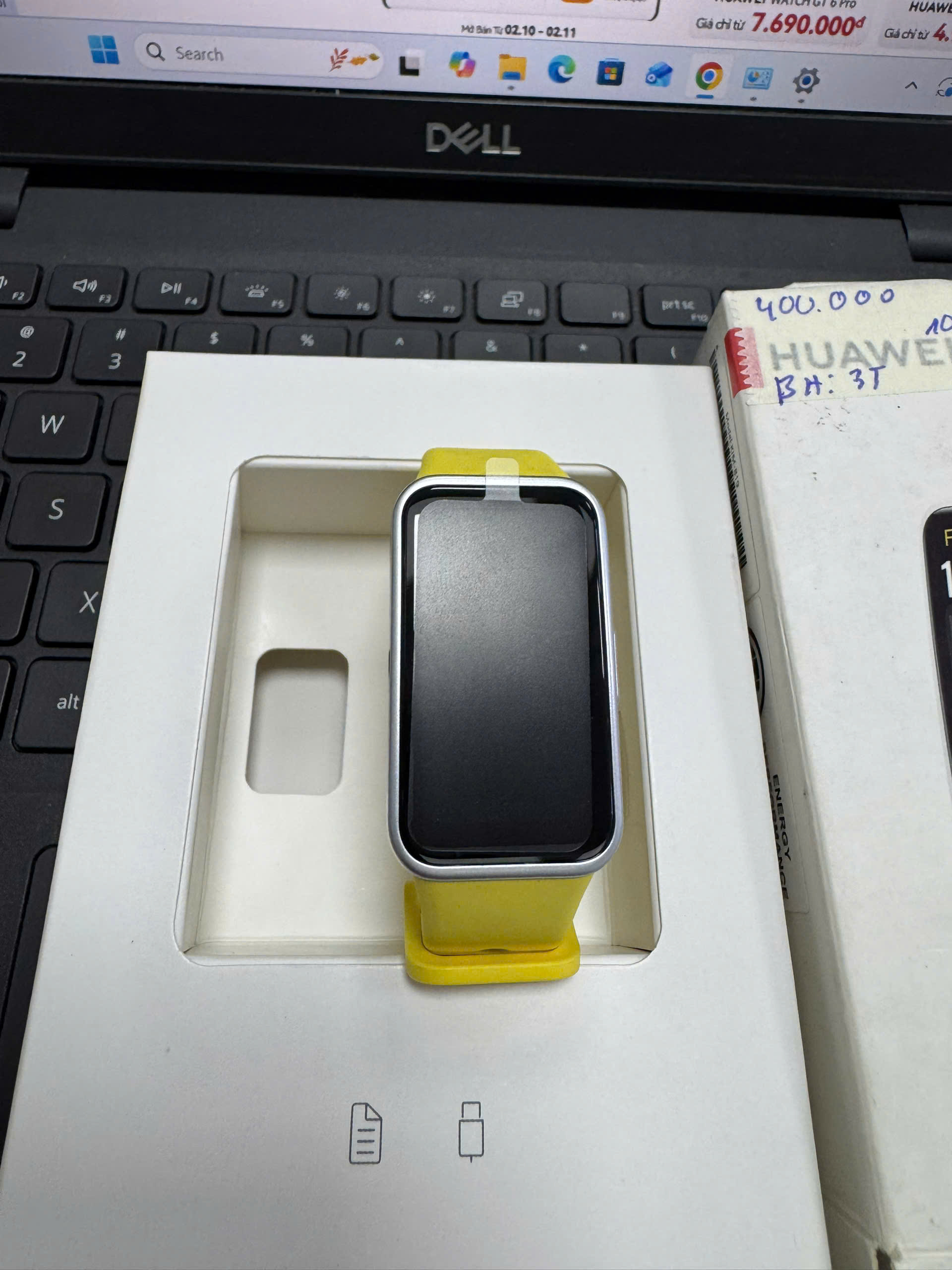 VÒNG ĐEO TAY THÔNG MINH (BAND) HUAWEI KIM-B19 Band 9/TN (Yellow) 