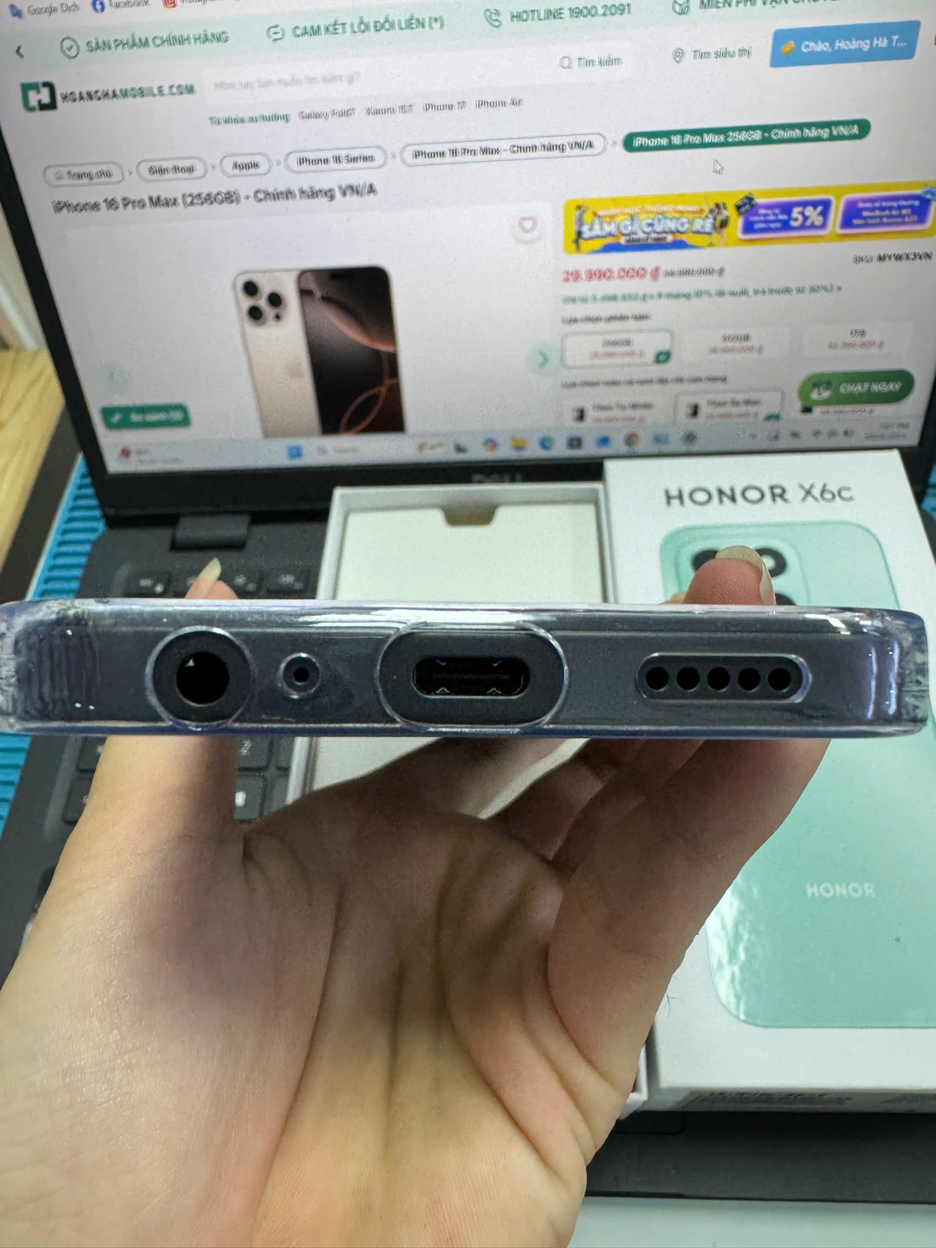 Điện thoại thông minh Honor X6c (6+128GB) Đen