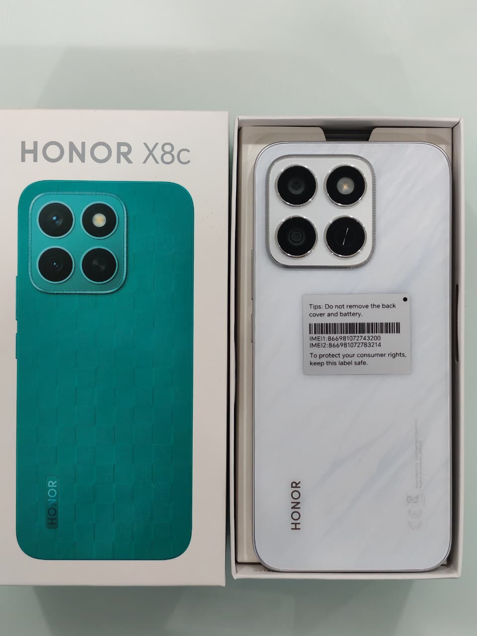 Điện thoại di động Honor X8c (8+512GB) Trắng (Moonlight White)