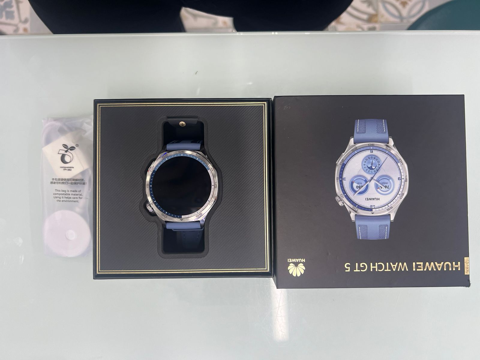 Đồng hồ thông minh HUAWEI VLI-B19 GT5 46mm/DÂY Woven/ADU XANH