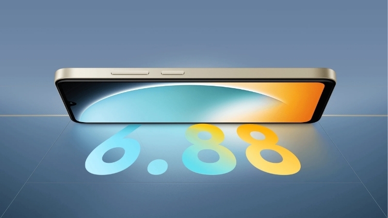 Màn hình thiết kế rộng 6.88 inch.