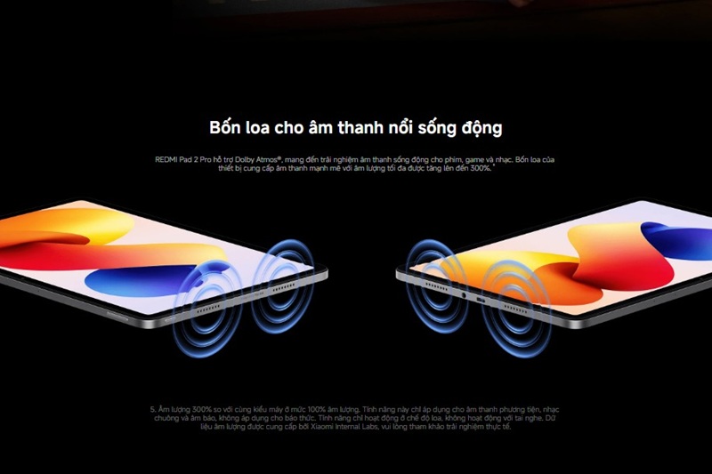 Hệ thống 4 loa Dolby Atmos sống động.