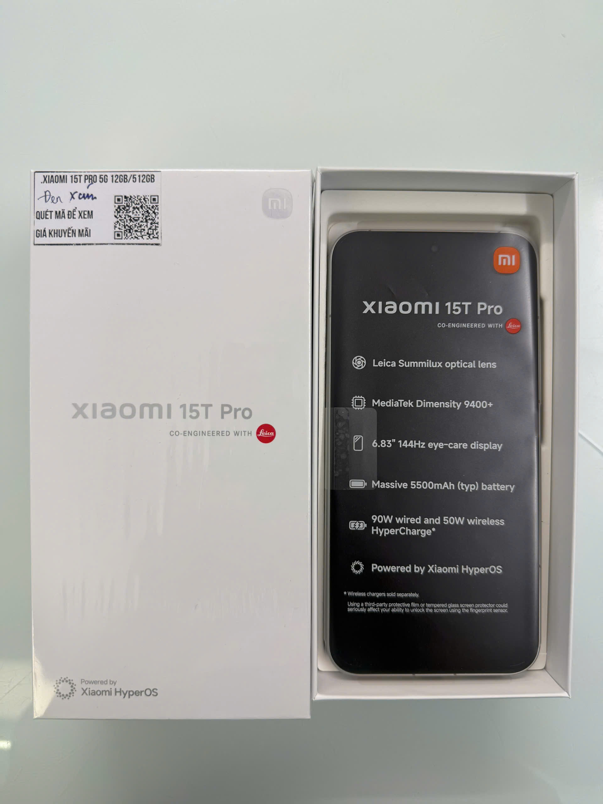 ĐIỆN THOẠI DI ĐỘNG (TEL) XIAOMI 15T PRO 6.83"/MTK D9400+/12G/512G/50+50+12MP/32MP/5500mAh (2506BPN68G)/XÁM