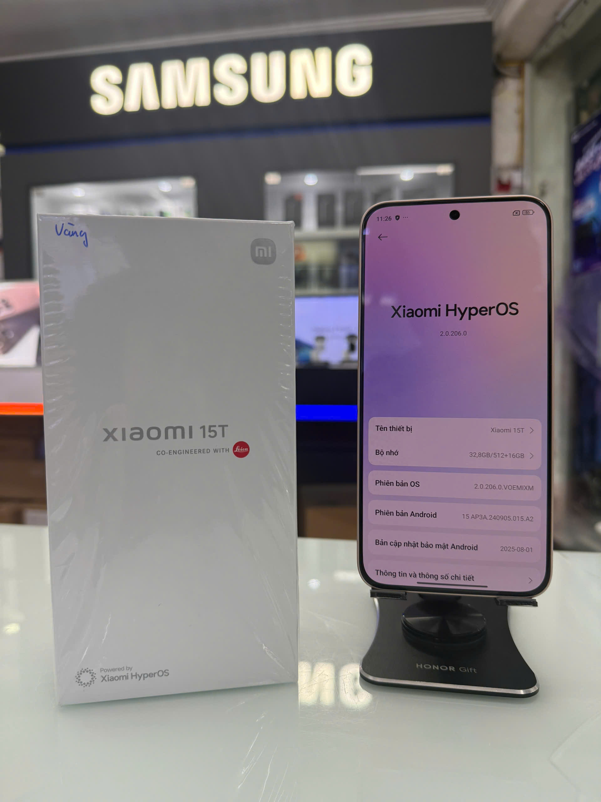 ĐIỆN THOẠI DI ĐỘNG (TEL) XIAOMI 15T 6.83"/MTK D8400 Ultra/12G/512G/50+50+12MP/32MP/5500mAh/VÀNG