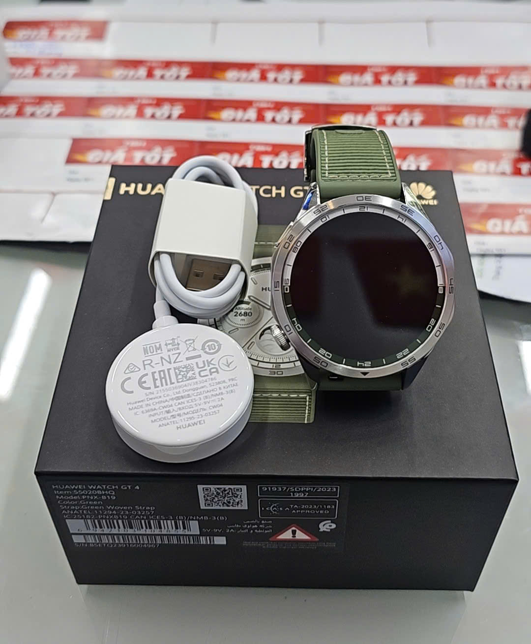 Đồng hồ thông minh HUAWEI WATCH GT4 46mm (PNX-B19)/Dây Woven/XANH - Cũ