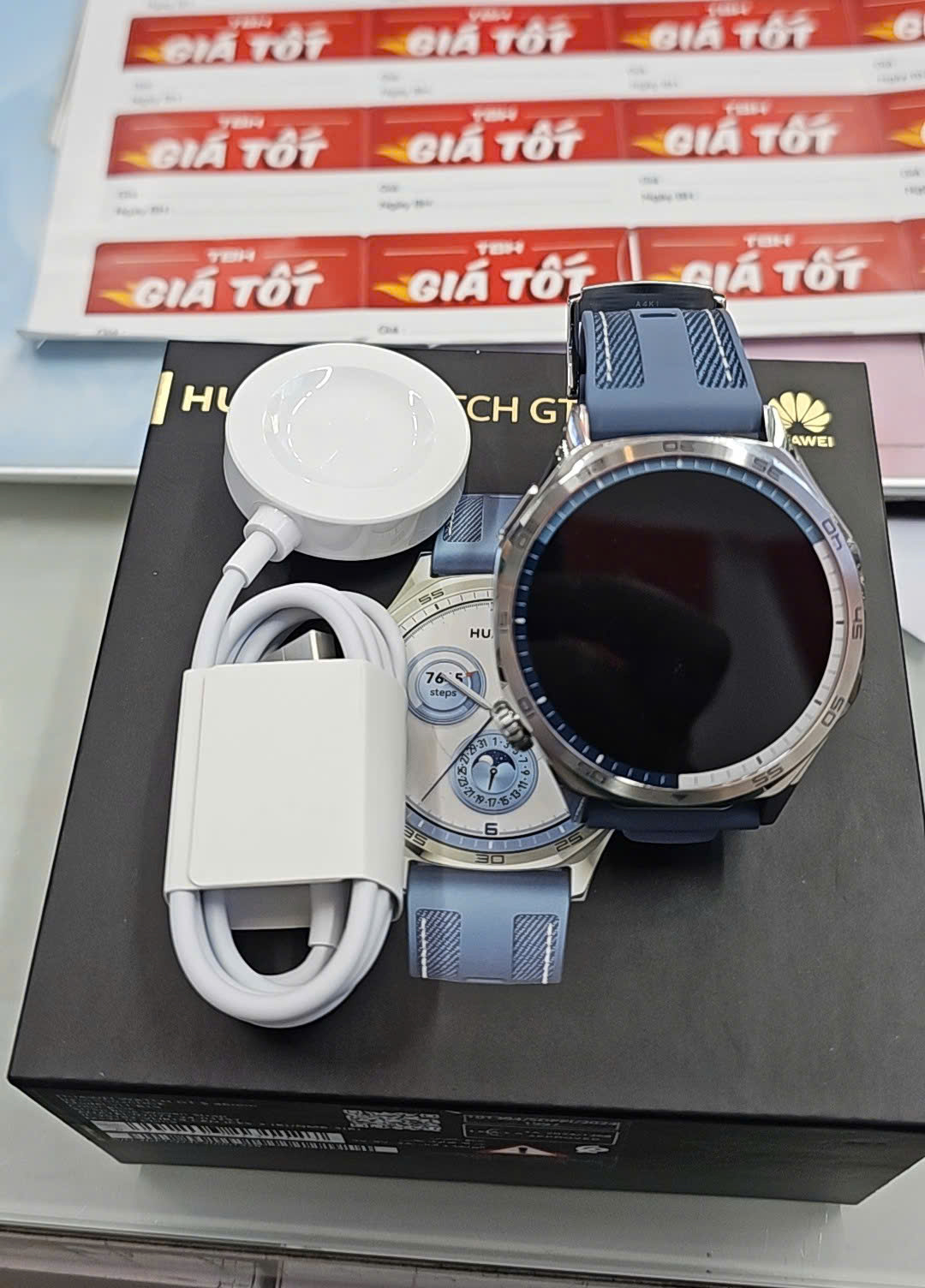 Đồng hồ thông minh HUAWEI VLI-B19 GT5 46mm/DÂY Woven/ADU XANH -  Cũ