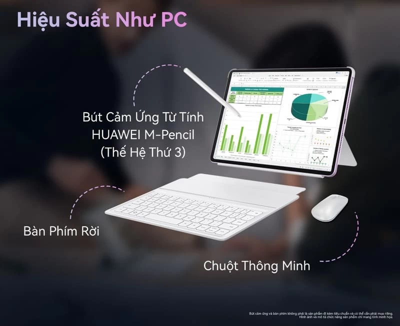 Máy tính bảng HUAWEI MatePad 11.5 PaperMatte có thiết kế bàn phím thông minh Máy tính bảng HUAWEI MatePad 11.5 PaperMatte có thiết kế bàn phím thông minh