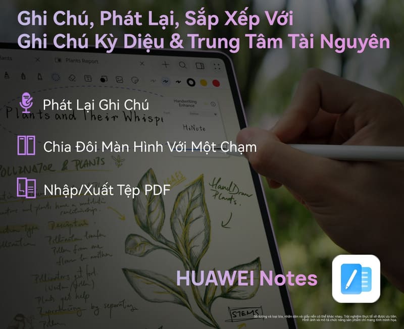 Ứng dụng HUAWEI Notes trên máy tính bảng HUAWEI MatePad 11.5 PaperMatte