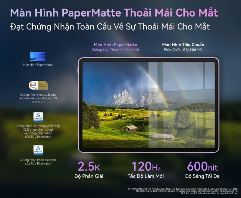 HUAWEI MatePad 11.5 PaperMatte Mới được nâng cấp toàn diện với công nghệ màn hình PaperMatte tiên tiến
