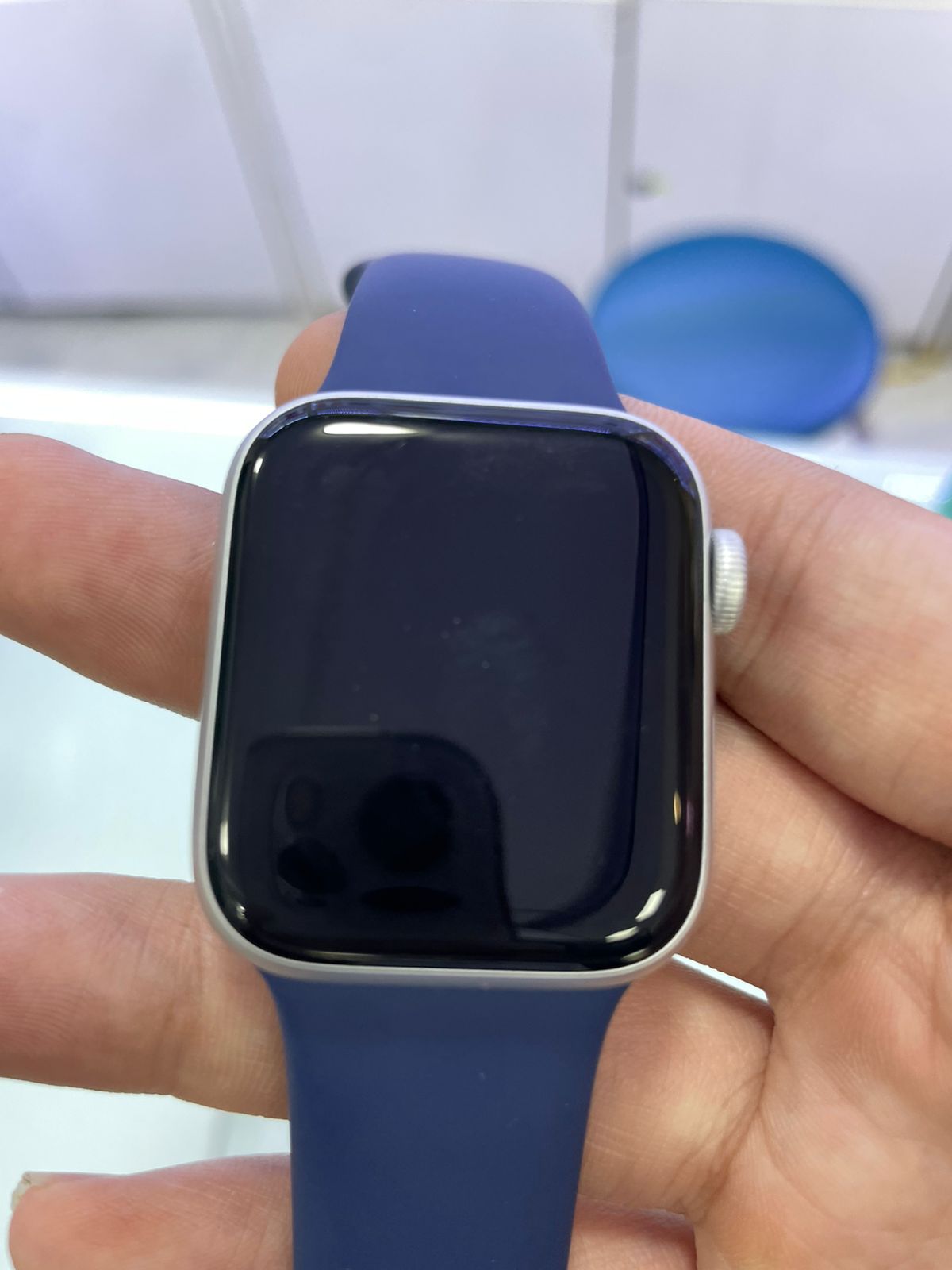 Apple Watch SE 2024 GPS 40mm Silver Aluminium Case with Denim Sport Band - S/M_MXEC3SA/A - SJYXYCQ40WW - MXEC3SA- TBH