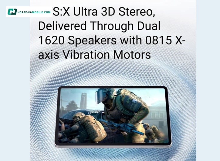 Điểm nhấn đặc biệt của máy tính bảng REDMAGIC Astra Gaming (16GB/512GB) nằm ở hệ thống loa stereo kép đạt chuẩn DTS:X Ultra Điểm nhấn đặc biệt của máy tính bảng REDMAGIC Astra Gaming (16GB/512GB) nằm ở hệ thống loa stereo kép đạt chuẩn DTS:X Ultra