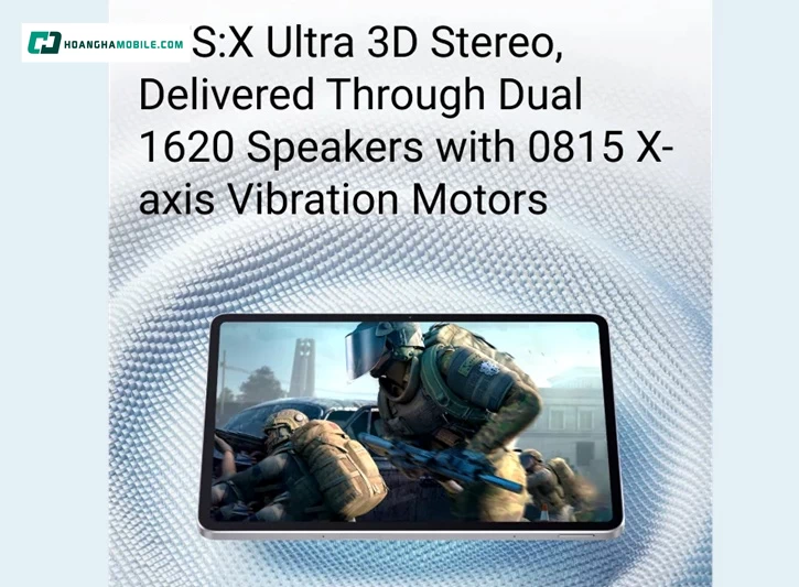 Điểm nhấn đặc biệt của máy tính bảng REDMAGIC Astra Gaming (16GB/512GB) nằm ở hệ thống loa stereo kép đạt chuẩn DTS:X Ultra Điểm nhấn đặc biệt của máy tính bảng REDMAGIC Astra Gaming (16GB/512GB) nằm ở hệ thống loa stereo kép đạt chuẩn DTS:X Ultra