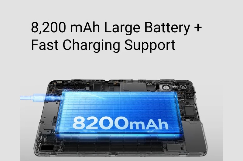 Máy tính bảng REDMAGIC Astra Gaming (16GB/512GB) được trang bị viên pin dung lượng lớn 8200mAh