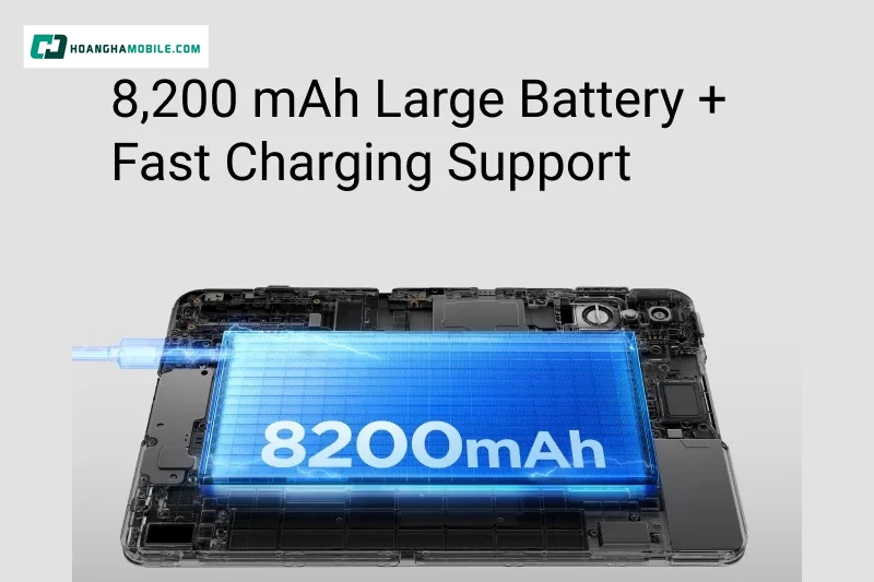 Máy tính bảng REDMAGIC Astra Gaming (16GB/512GB) được trang bị viên pin dung lượng lớn 8200mAh Máy tính bảng REDMAGIC Astra Gaming (16GB/512GB) được trang bị viên pin dung lượng lớn 8200mAh