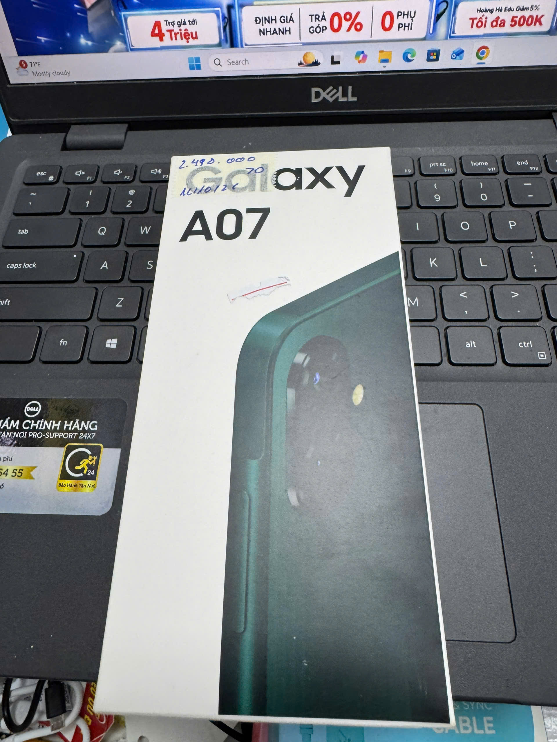 ĐTDĐ Samsung Samsung A07 4G, Samsung SM-A075F/DS,4+128, Xanh lá -