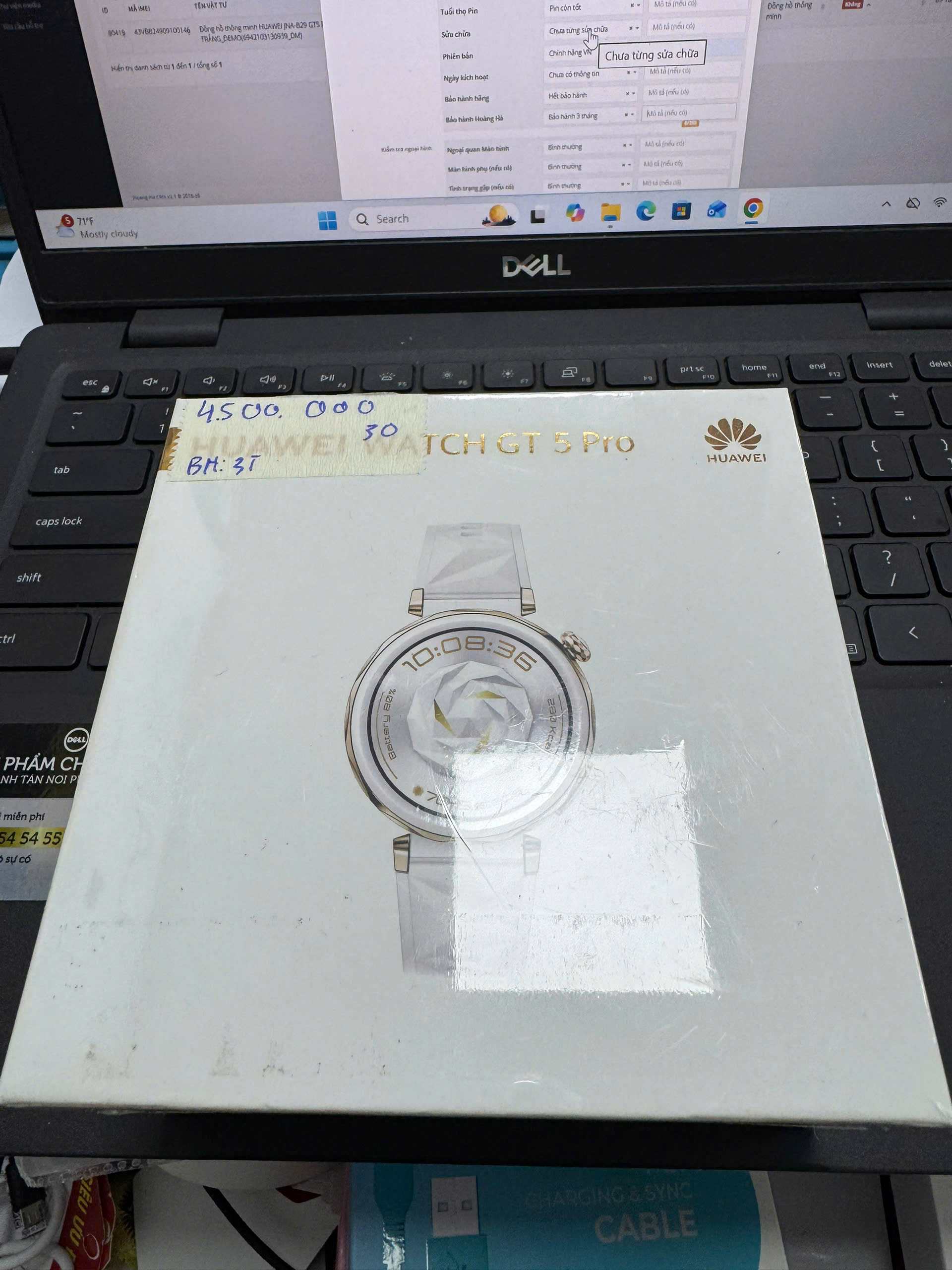 Đồng hồ thông minh HUAWEI JNA-B29 GT5 Pro 42mm/DÂY Fluoroelastomer/ADU TRẮNG_DEMO