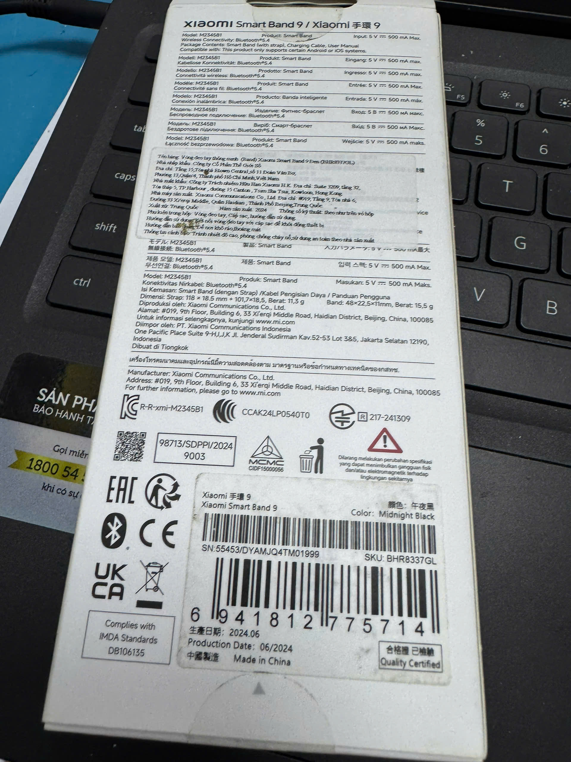 VÒNG ĐEO TAY THÔNG MINH (BAND) Xiaomi Smart Band 9 - TN 