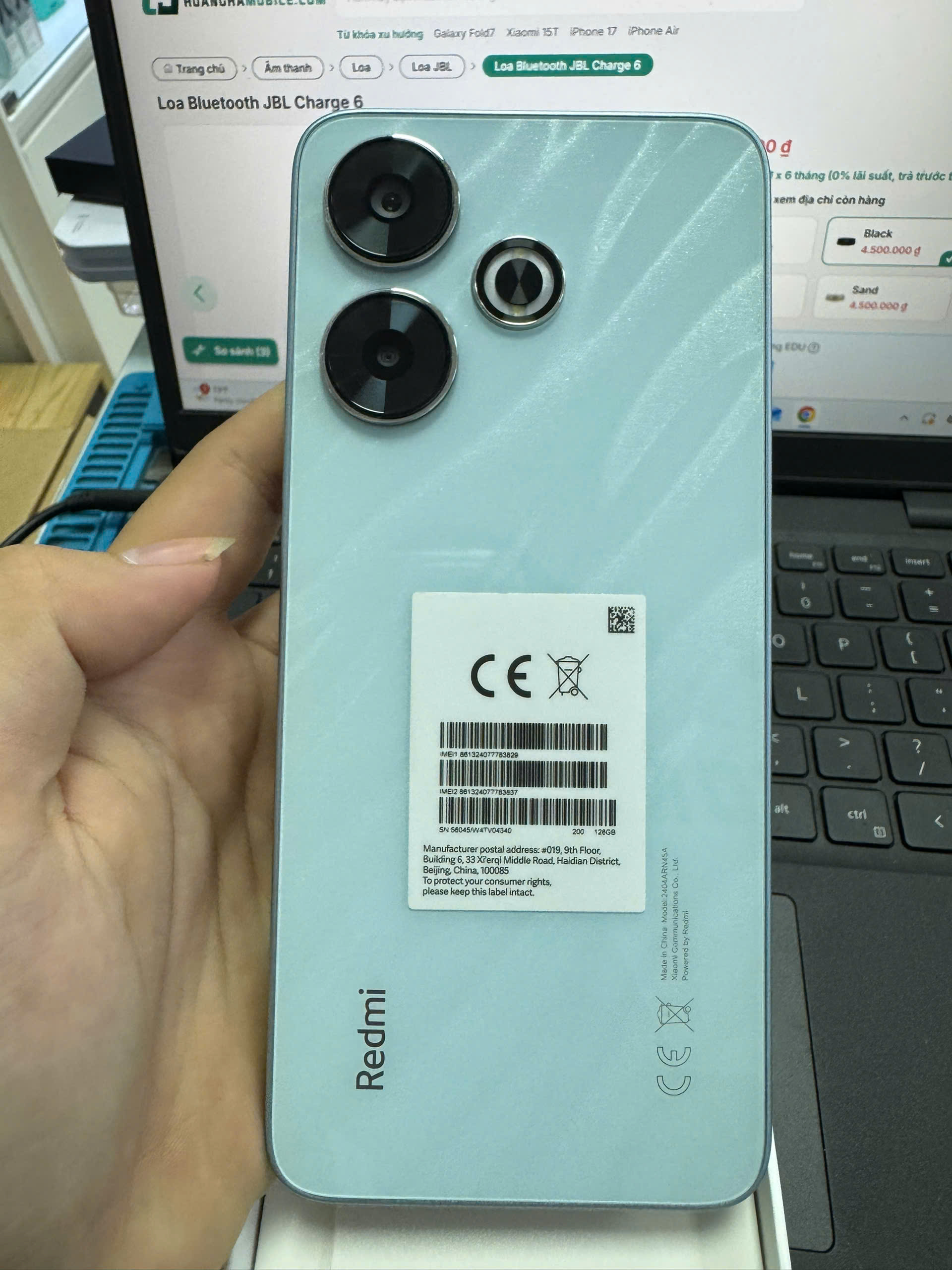 Điện thoại di động Redmi 13 Ocean Blue 8GB RAM 128GB ROM (2404ARN45A)_MZB0H5DEU