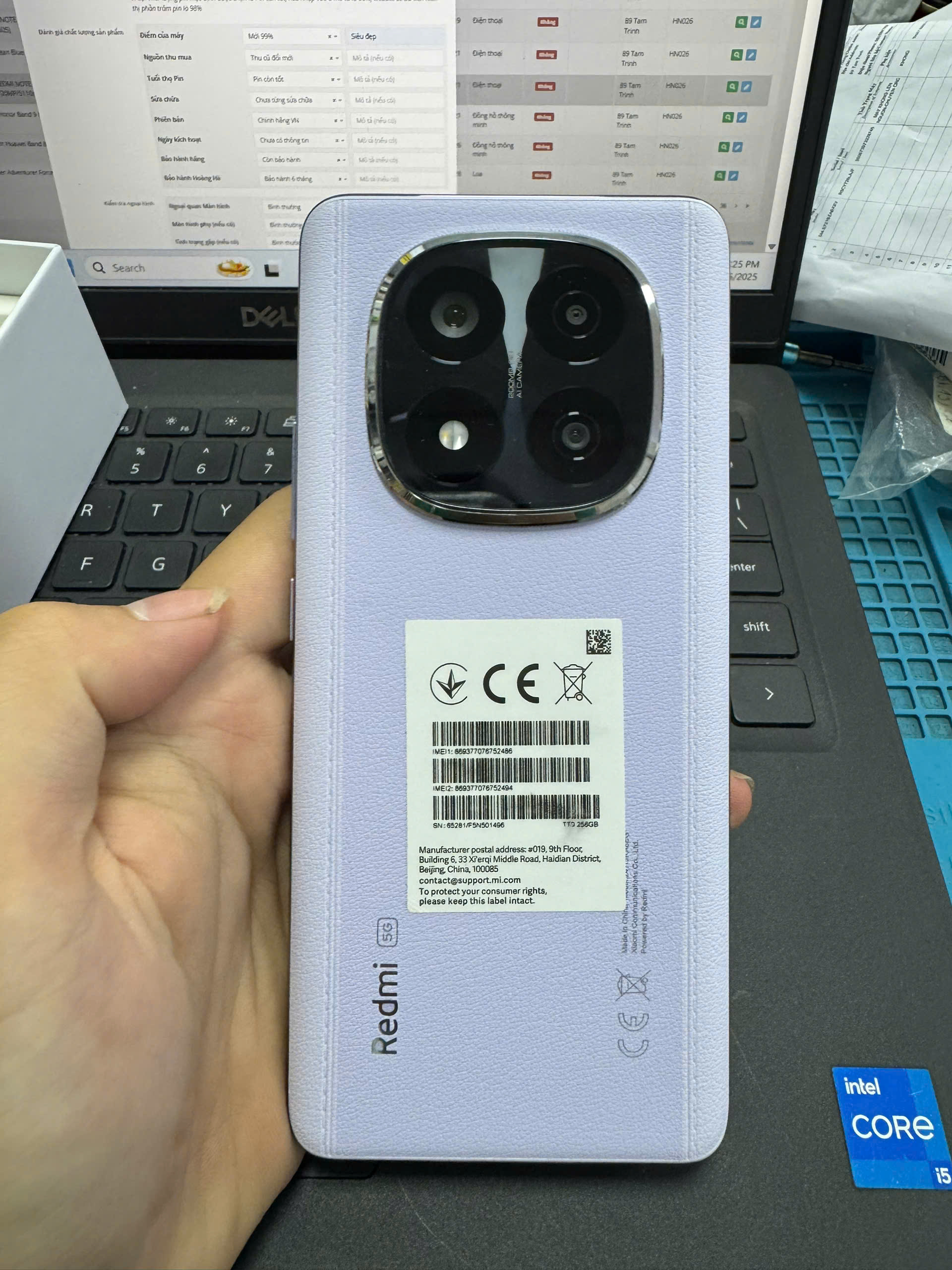 ĐIỆN THOẠI DI ĐỘNG (TEL) REDMI NOTE 14 PRO+ 5G 6.67/SNAP 7S GEN3/8G/256G/200+8+2MP/20 MP/5110mAh 